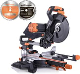 R255SMS-DB+ Double Bevel Sliding Mitre Saw, Multi-Material Cuts Metal, Wood, Pla