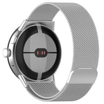 Google Pixel Watch 3 XL 45mm Armband Milanese Loop, silver