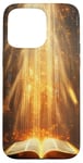 iPhone 15 Pro Max Catholicism Open Bible Rays Spiritual Divine Case