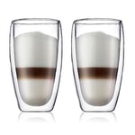 Bodum Pair of PAVINA Double Walled Thermo Glasses 0.45 L, 15 oz - Transparent