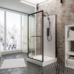 Schulte - jamais utilisé ]- Cabine de douche intégrale avec porte pivotante, verre 5 mm, Cabine de douche complète Jersey 90 x 90 cm