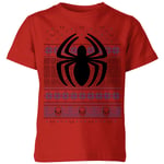 T-Shirt de Noël Homme Marvel Avengers Spider-Man - Man Logo Kids Christmas - 3-4 ans - Rouge