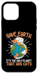 Coque pour iPhone 12 mini Save Earth Cat Lovers, une planète mignonne qui s'embrasse