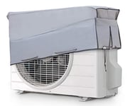 SMART-T-HAUS Housse de Protection pour climatiseur extérieur, imperméable, Double Tissu et Protection UV, Gris, 90 x 55 x 30 cm