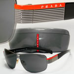 Prada Sunglasses 2006 Vintage Gunmetal Black Pilot PS50HS SPS 50H 5AV-1A1 041124