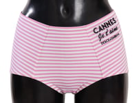 Dolce & Gabbana Maillot de Bain Bikini Bas Rose Blanc Rayure Cannes IT2/S