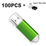 Clé USB 100,4 Go,8 Go,16 Go,32 Go,64 Go,2.0 pcs/lot,lecteur flash au pouce,cadeau gratuit - Type Green-256MB #B