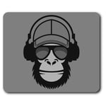 Funky Monkey Music Headphones Mouse Mat Pad Computer PC Laptop Gaming Office Home Desk Accessory Gadget #42145
