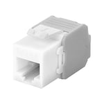 Goobay 90867 Keystone Module, RJ45, CAT 6a, UTP, White