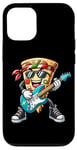 Coque pour iPhone 15 Pro Pizza Rockstar Guitare électrique amusante Musique Hommes Femmes Enfants