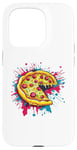 Coque pour iPhone 15 Pro Tranche de pizza colorée Explosion Art Fun