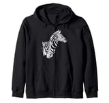 Cute zebra head in the Sahara Children Men Women Zebra Zip Hoodie