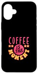 Coque pour iPhone 16 Plus Café en grains de caféine Lover Tasse à café Barista