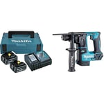 Makita Pack énergie Coffret Makpac + 2 Batteries 18V 5Ah Li-ION + Chargeur DC18RC 197624-2 & Batterie Makita Marteau Perforateur sans Fil, DHR171Z 480 Wattsw, 18 Voltsv, Bleu