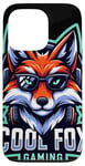 Coque pour iPhone 13 Pro Cool Fox Gaming Renard Casque Lunettes