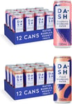 Dash Water Raspberry & Peach - 24 x Flavoured Sparkling Spring Water NO Sugar, -