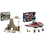 LEGO 75365 Star Wars: A New Hope Yavin 4 Rebel Base Set with 10 Minifigures including Luke Skywalker & 75362 Star Wars Ahsoka Tano's T-6 Jedi Shuttle Set