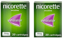 2x Nicorette Inhalator, 15 mg, 20 Cartridges