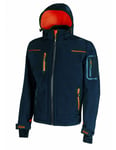 Veste de travail softshell Bleu Marine/Orange SPACE | FU187DB - U-Power