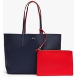 Cabas Lacoste  SAC  CABAS ANNA REVERSIBLE MARINE ROUGE