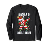 Christmas Costume SANTA'S LITTLE REBEL Funny Children Long Sleeve T-Shirt