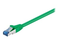 Goobay - Koblingskabel - Rj-45 (Hann) Til Rj-45 (Hann) - 7.5 M - Sftp, Pimf - Cat 6A - Halogenfri, Formstøpt, Uten Hindringer - Grønn