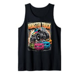 Monster Truck Crushing Cars Tee for Monster Truck Lovers Tank Top