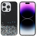 Trolsk Starry Sky Glitter Cover (iPhone 14 Pro Max) - Sort