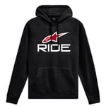 Hoodie alpinestars - Ride 4.0 svart vit röd small bomull