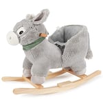 BIECO Peluche Animal à Bascule Chevaux | Cheval a Bascule Bebe 1 an | Cheval à Bascule Animal a Bascule Bebe Animaux a Bascule Enfant Cheval Bascule Bois Grand Cheval à Bascule Monter