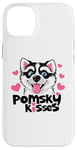 Coque pour iPhone 14 Plus Funny Pomsky Lover Kisses Puppy Dog Mom Pomskies