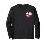 For Polish English A Small Vintage Flag of Poland England Long Sleeve T-Shirt