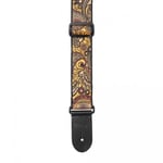 Stagg Woven Nylon Guitar Strap Orange Paisley