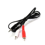 3.5mm Male Stereo Mini Jack to 2x Male RCA Phono Screened Copper Cable 1.2m