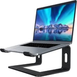 - Support En Aluminium Pour Ordinateur Portable - Compatible Avec Mac, Macbook, Pro Air, Notebook - Support Portable Ergonomique -Convient Aux Ordinateurs De Bureau De 10 À 15,6"" Noir Foncé