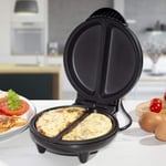 Cuisine King 750W Deep Fill Non-Stick Pancake Egg Omelette Maker Dual Cooking Non-Stick Plate Temperature Control Power Light