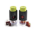 Ibili 793300 Dénoyauteur de Cerises Coupe-Fraises Plastique/Inox