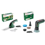 Bosch Cisaille de Jardin/Taille-haie EasyShear / 8 cm, boîte en Carton & Brosse de Nettoyage électrique Bosch - UniversalBrush