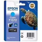 Genuine Epson T1572 - Ink Cartridge / Cyan (26ml) C13T15724010 R3000