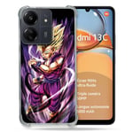 Cokitec Coque Renforcée pour Xiaomi Redmi 13C 4G Manga Dragon Ball Sangohan Violet