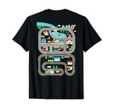 Play Cars On Dad's Back Mat Road Car Race Track Dad Mom T-Shirt