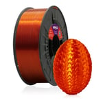 WINKLE Filament PETG verre orange ambre | Filament pour imprimante 3D | Filament PETG 1,75 mm 1 kg Compatible avec la plupart des imprimantes 3D | PETG Orange | Précision dimensionnelle | Bobine 1 kg