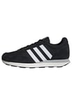 adidas Men's Run 60s 3.0 Leather Shoes, Core Black/Cloud White/Core White, 11.5 UK