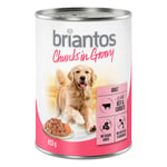 Briantos Chunks in Gravy 6 x 415 g - nautaa ja porkkanaa