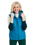 Ladies Quilted Packaway Gilet with Hood Compact & Lightweight with Drawstring