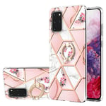 Pink Flower Marble Flower Tpu -Kotelo On Yhteensopiva Samsung Galaxy S20+:N Kanssa