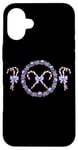 Coque pour iPhone 16 Plus Couronne de Noël gothique pastel avec tête de mort, canne à sucre d'orge, esthétique