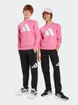 adidas Big Logo Fleece Jog Sett 240 Junior - Unisex - Rosa - 152