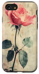 Coque pour iPhone SE (2020) / 7 / 8 Rose grunge douce subtile florale vintage