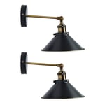 Set of 2 Logan Grey Industrial Wall Light